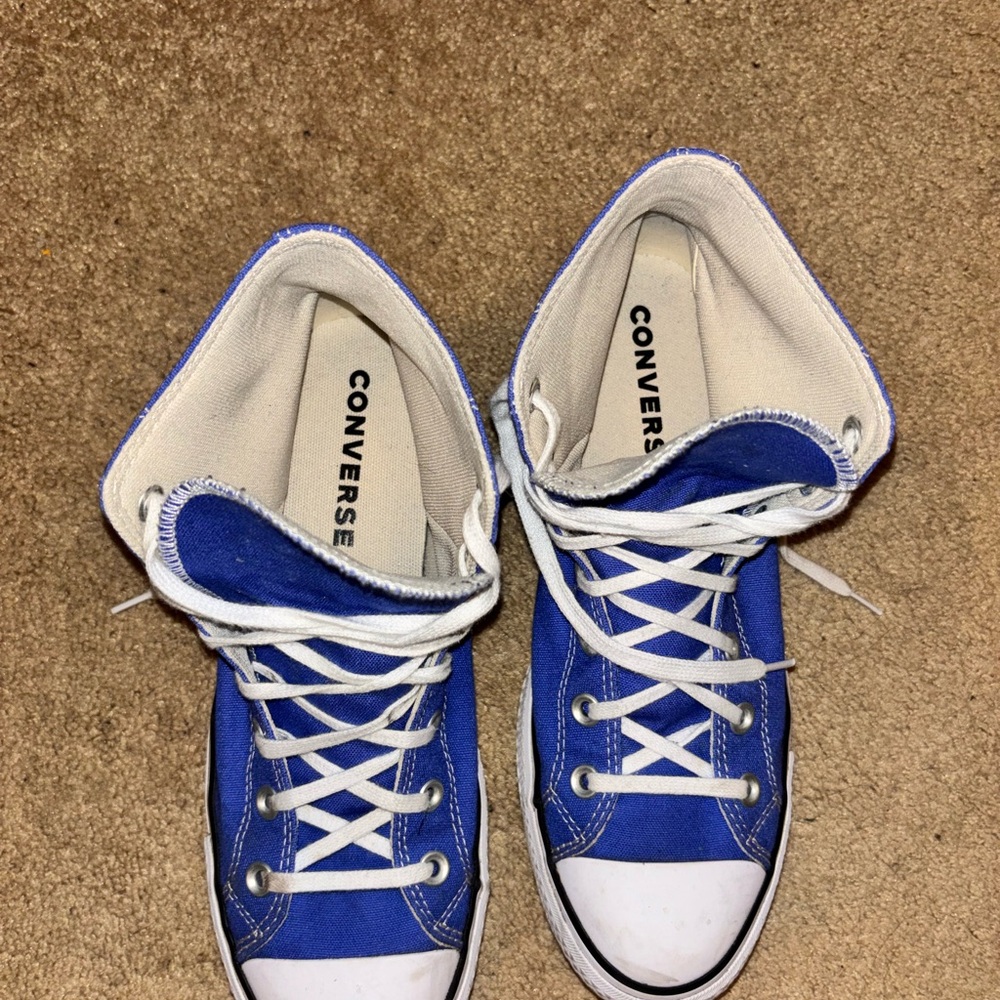 Converse Blue High-Tops with White Accents - Picture 6 of 8